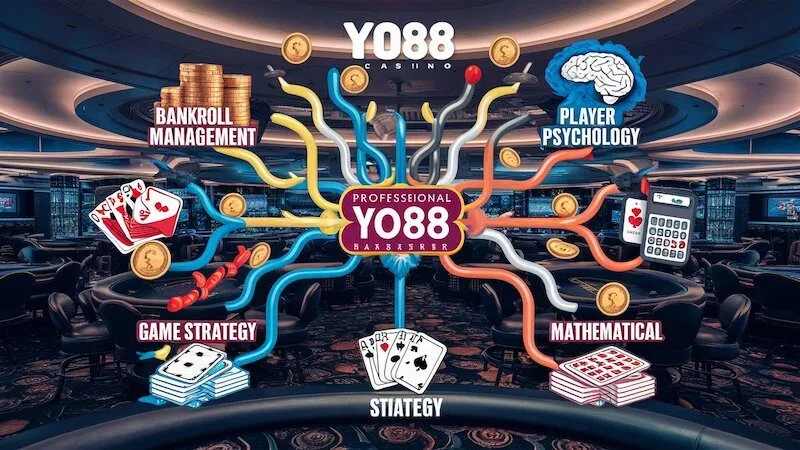 Biểu đồ tóm tắt các yếu tố cần thiết để trở thành người chơi Poker Texas chuyên nghiệp