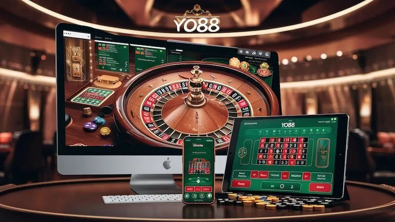 Giao diện Roulette Yo88 được tối ưu hóa trên máy tính, điện thoại và máy tính bảng
