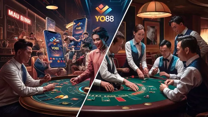 So sánh trải nghiệm chơi Mậu binh online trên Yo88 và offline truyền thống