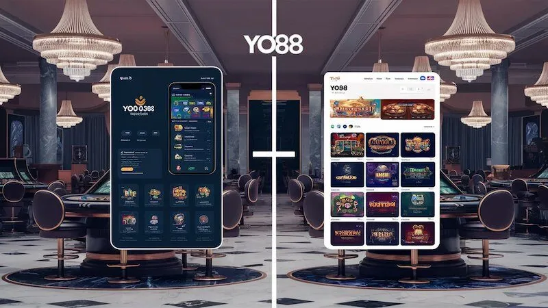 So sánh trực quan giữa trải nghiệm người dùng trên ứng dụng Yo88 và phiên bản web